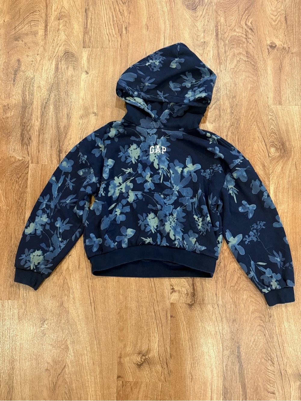 GAP Navy Floral Pullover Hoodie